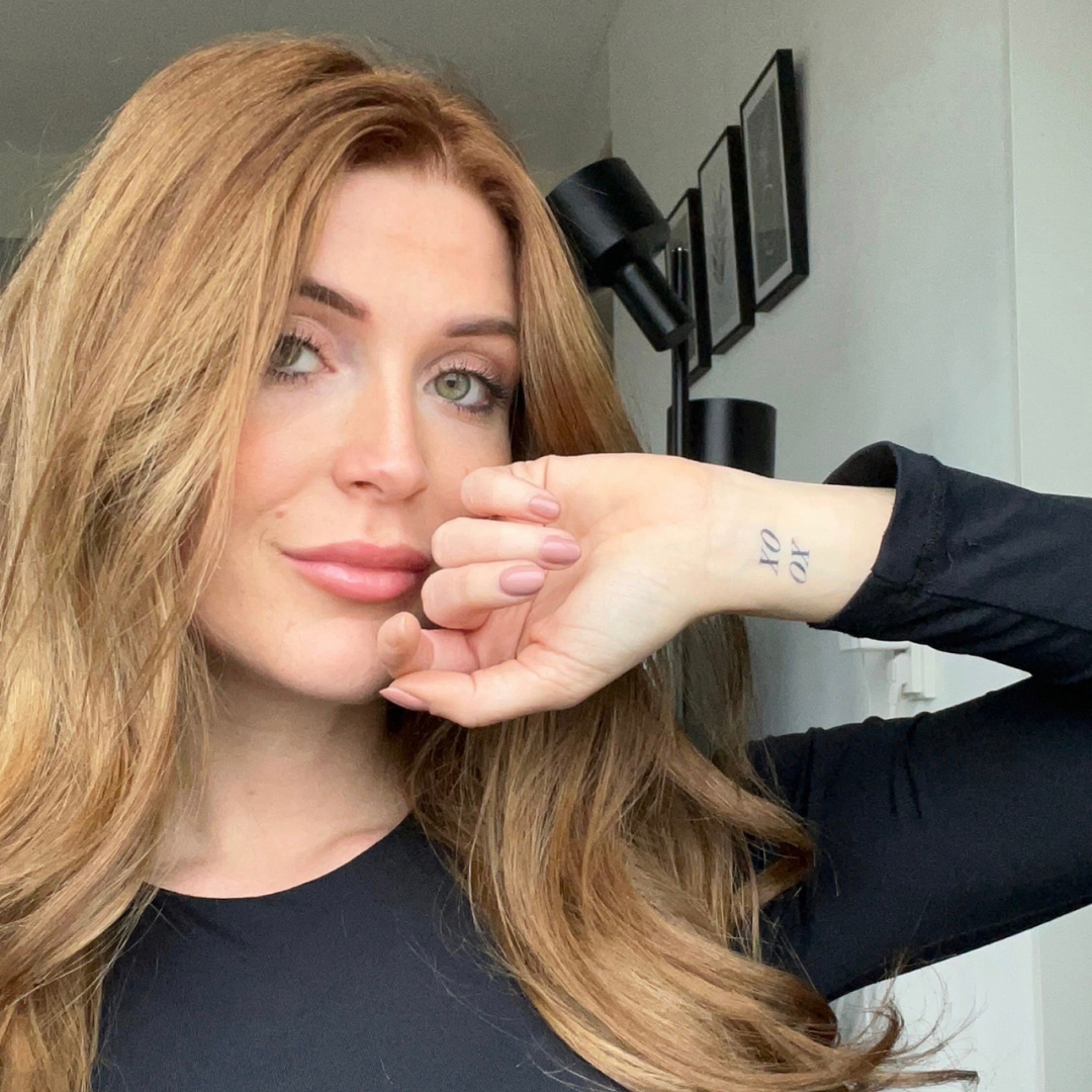 Temporary tattoo xo xo