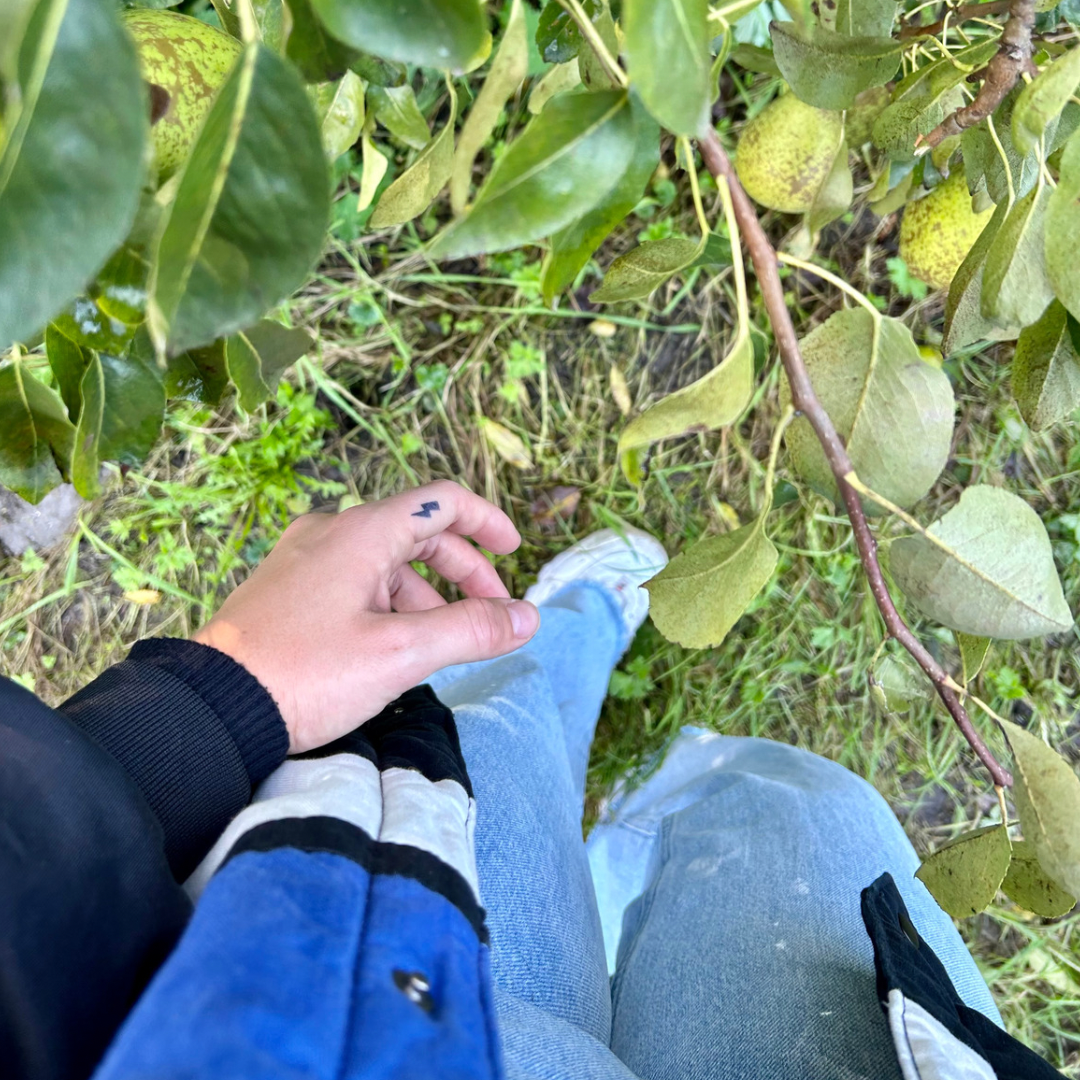 Temporary tattoo lightning