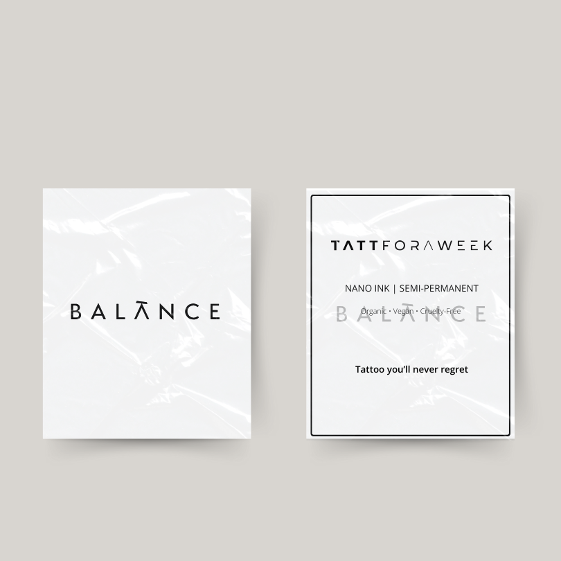 Temporary tattoo balance