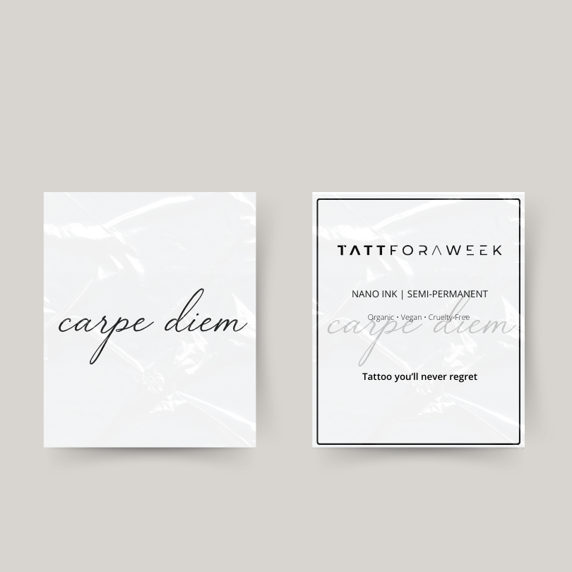 Temporary tattoo carpe diem