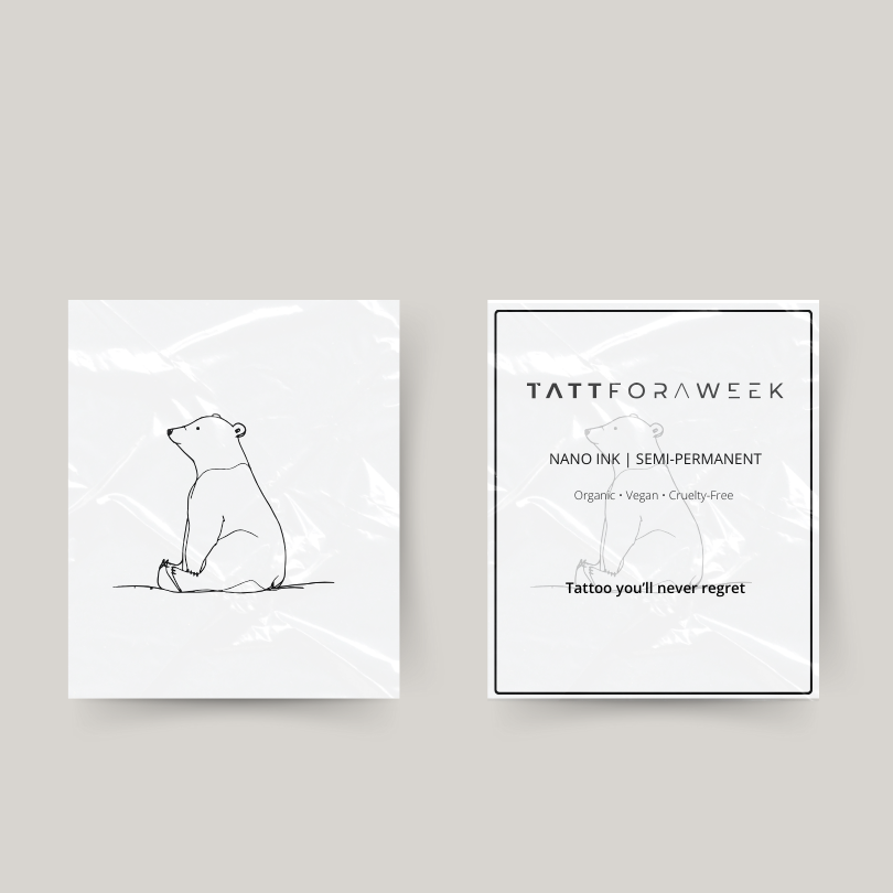 Temporary tattoo polar bear