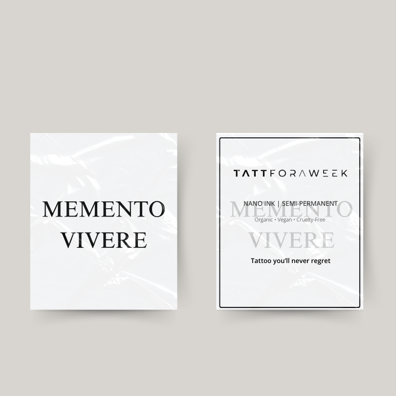Temporary tattoo momento vivere