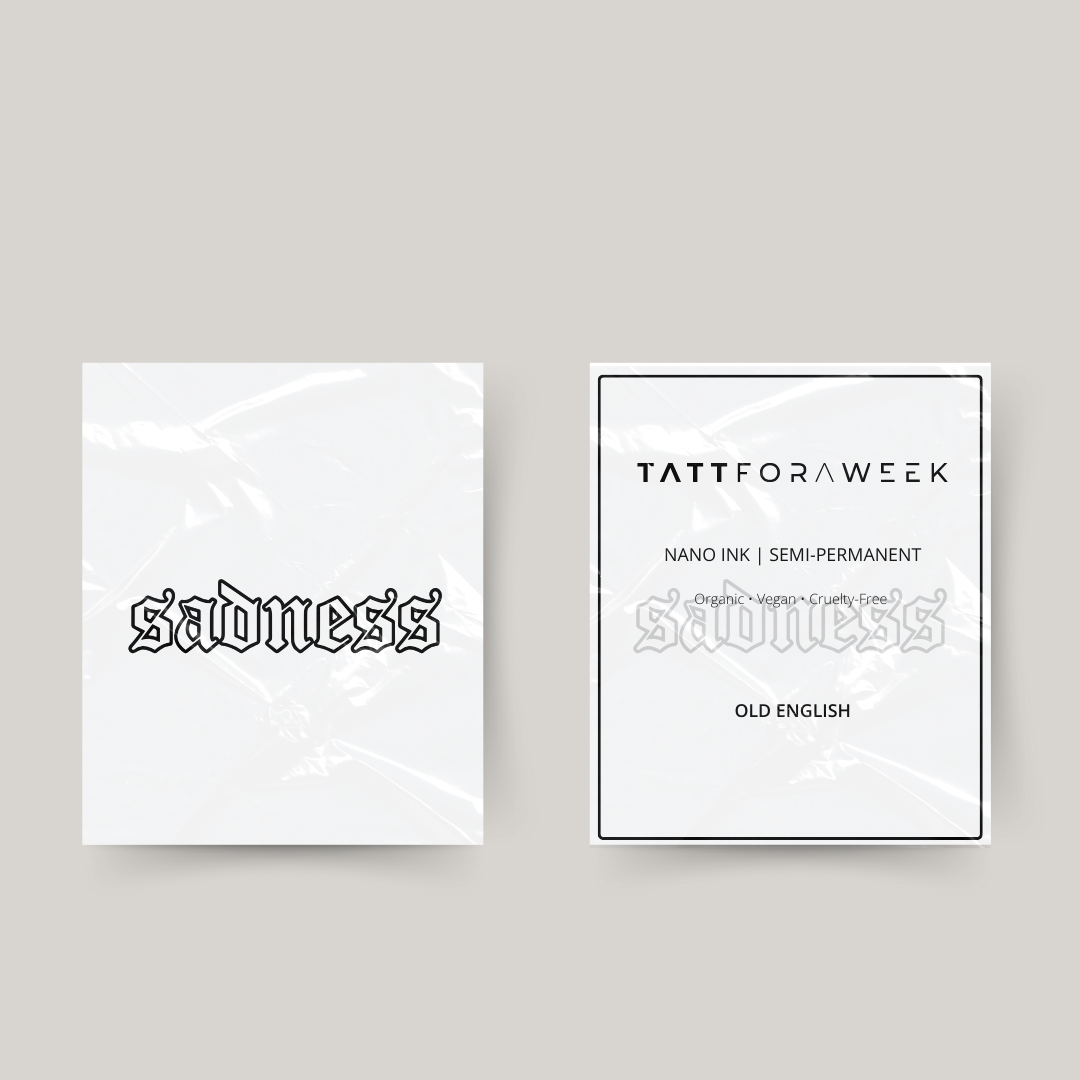 Tijdelijke tattoo sadness