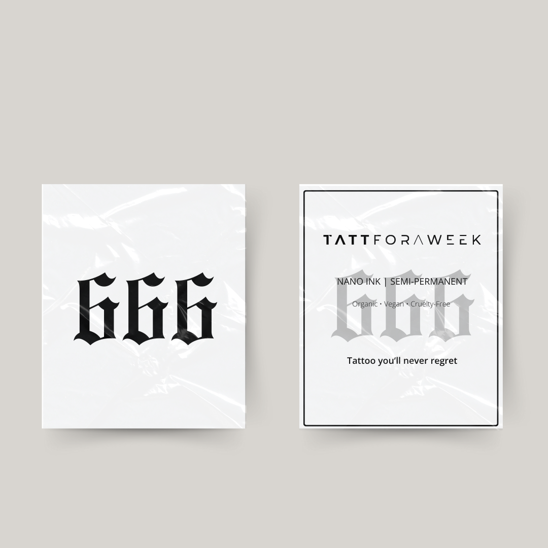Temporary tattoo 666