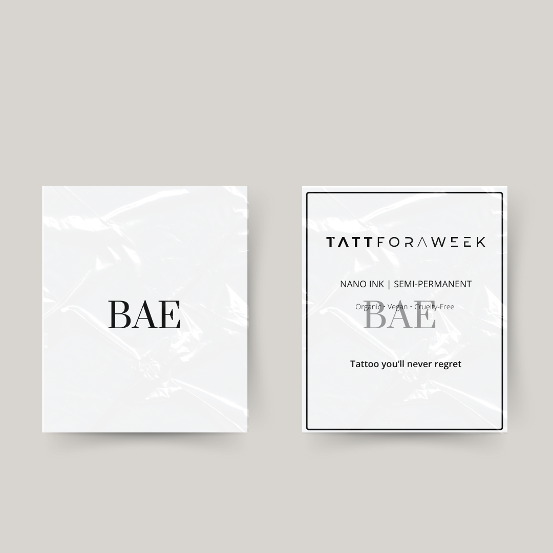 Temporary tattoo bae