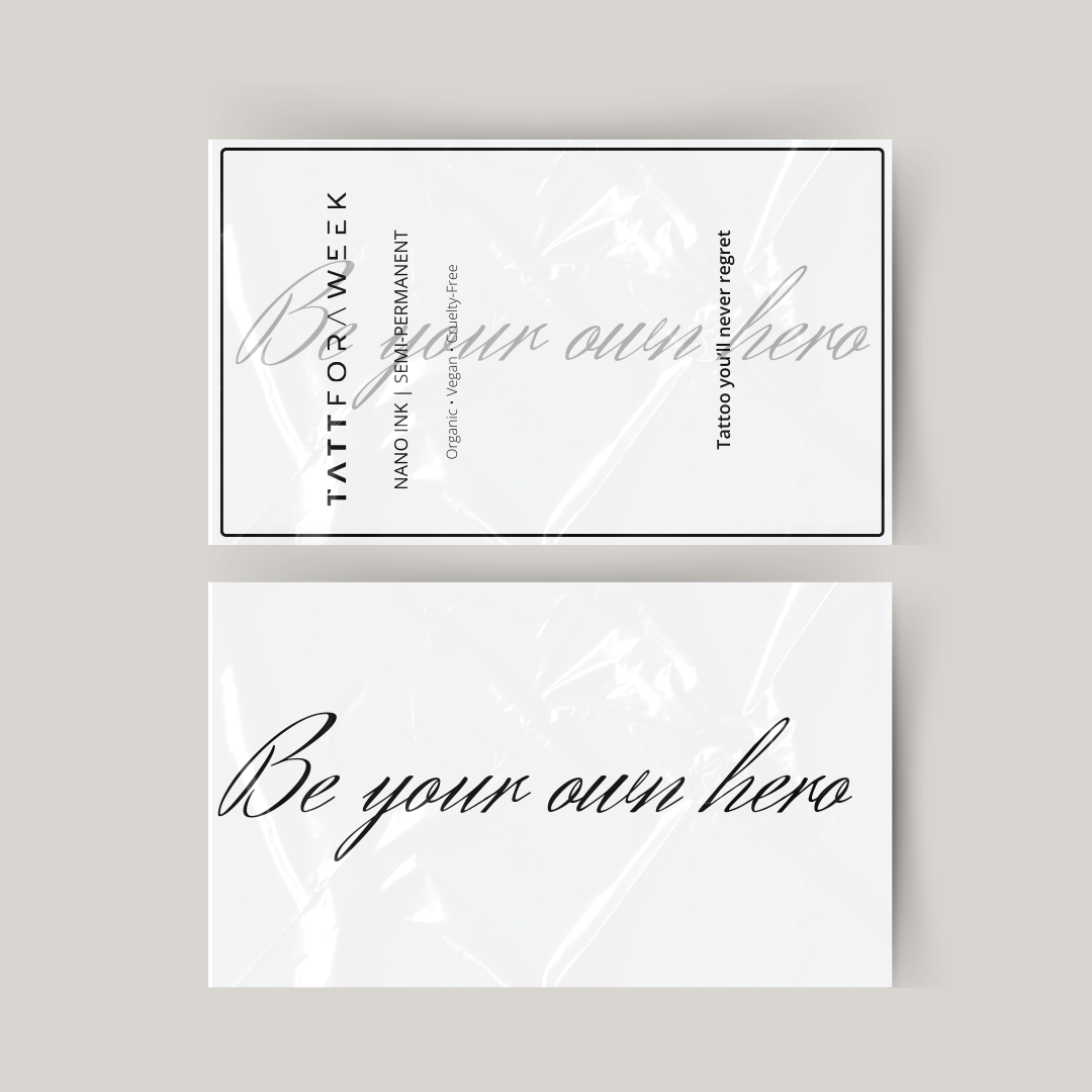 Temporary tattoo be your own hero