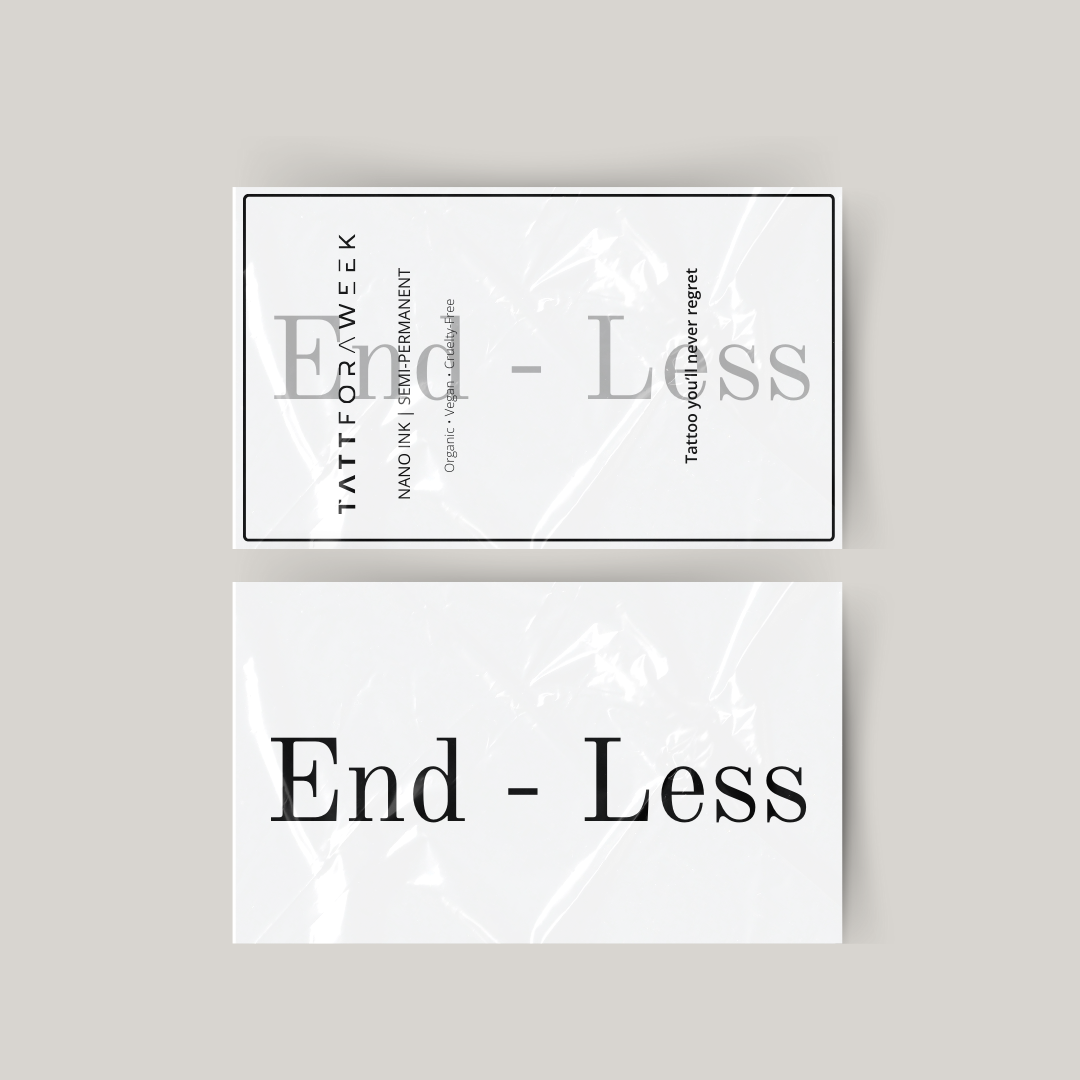 Temporary tattoo end - less