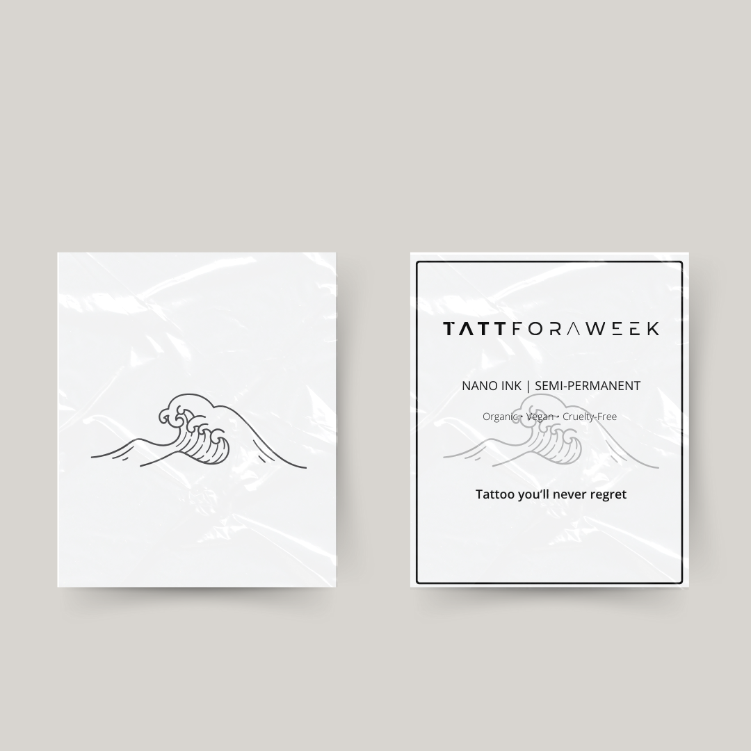 Temporary tattoo waves
