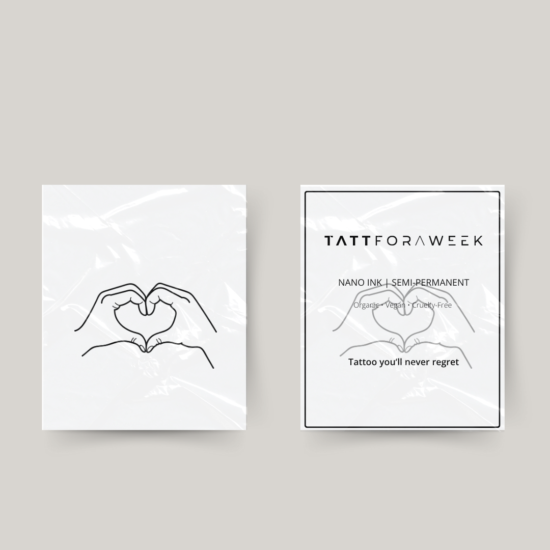 Temporary tattoo hands heart