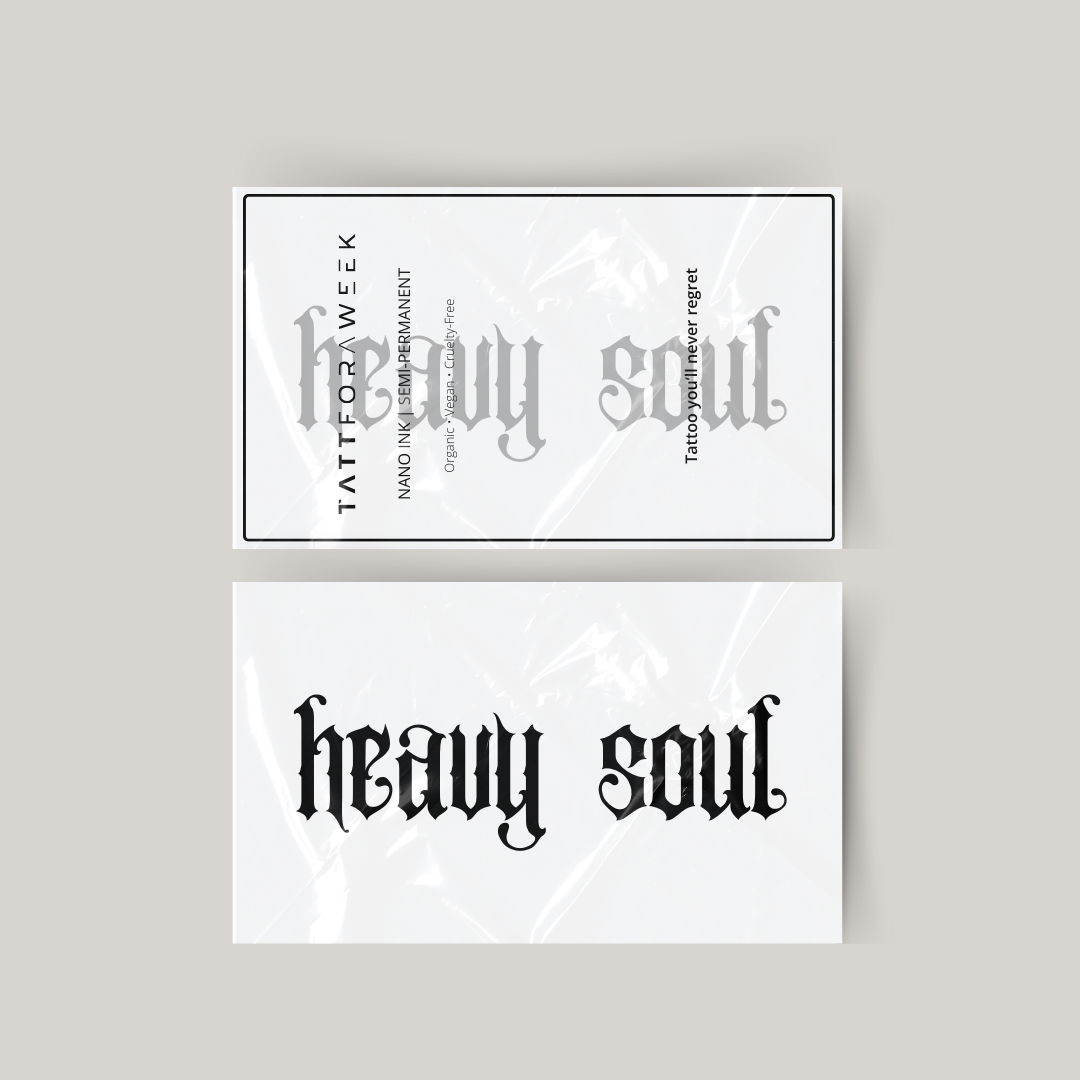 Temporary tattoo heavy soul