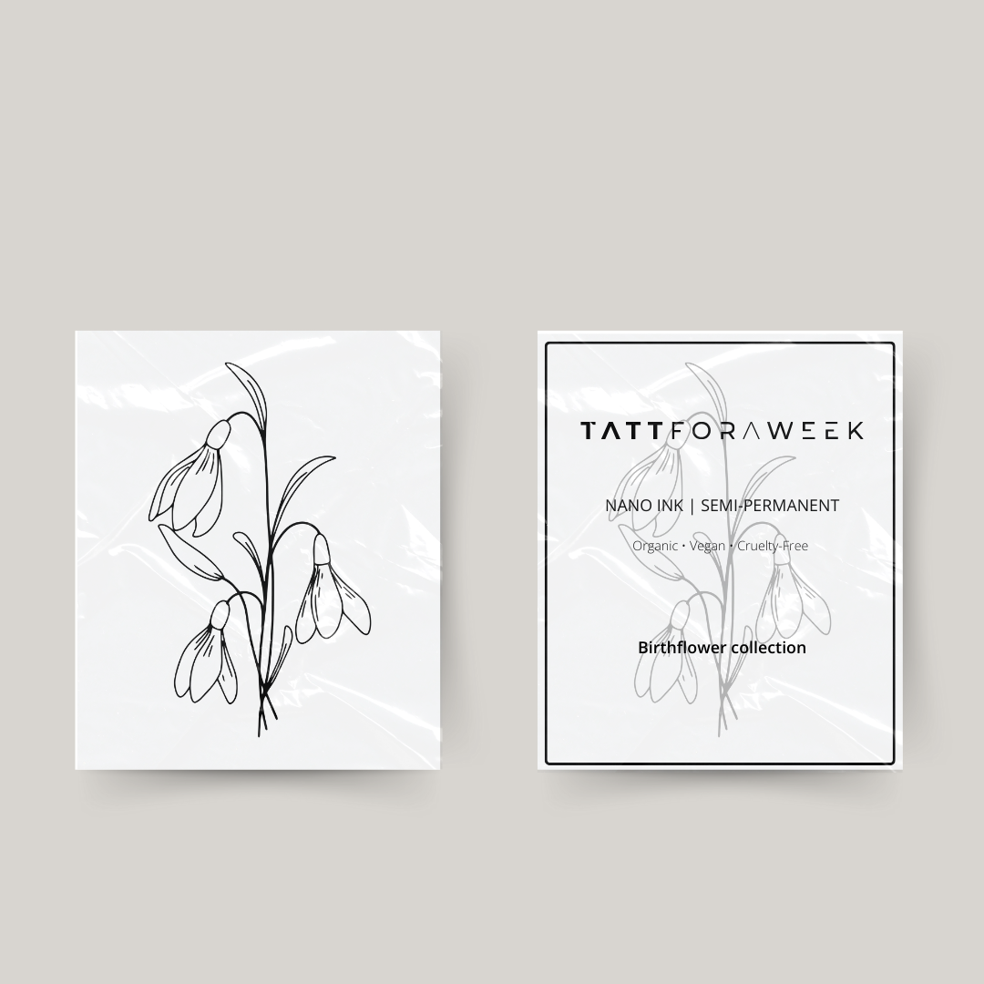 Temporary tattoo birthflower January