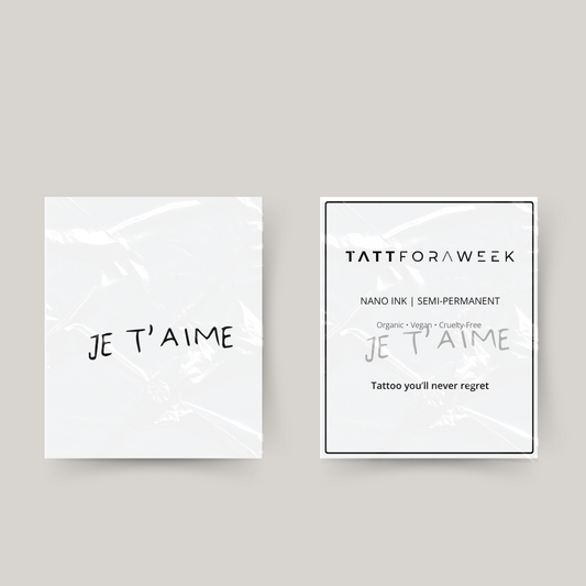Temporary tattoo je t'aime