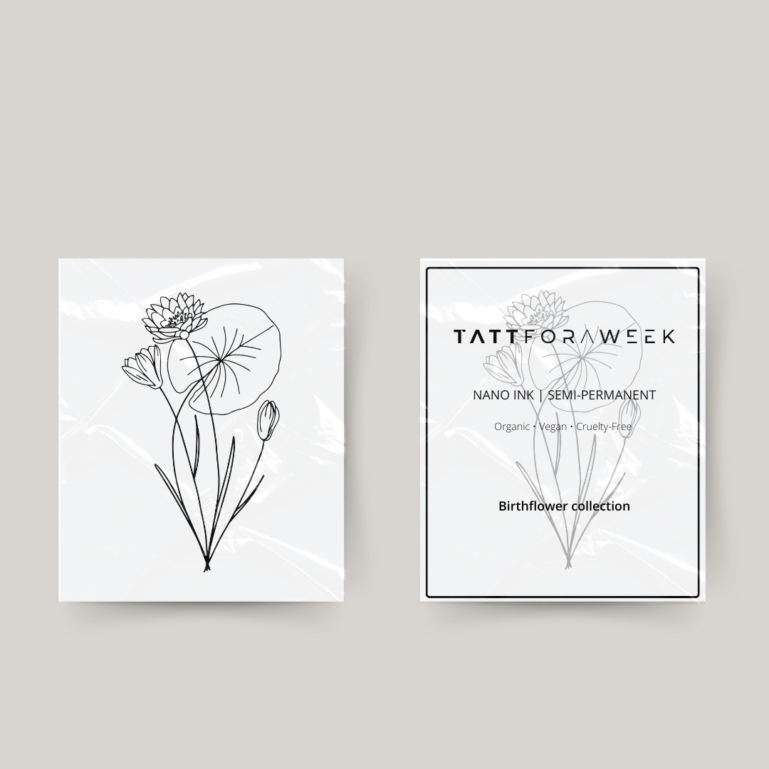 Temporary tattoo birthflower July