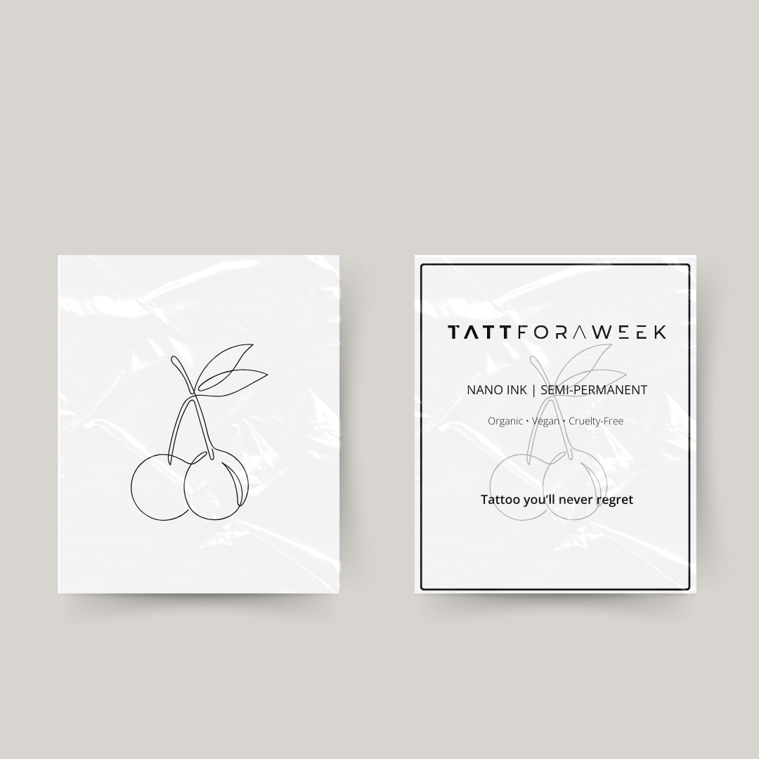 Temporary tattoo cherries