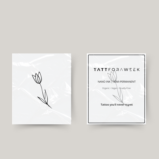 Temporary tattoo tulip