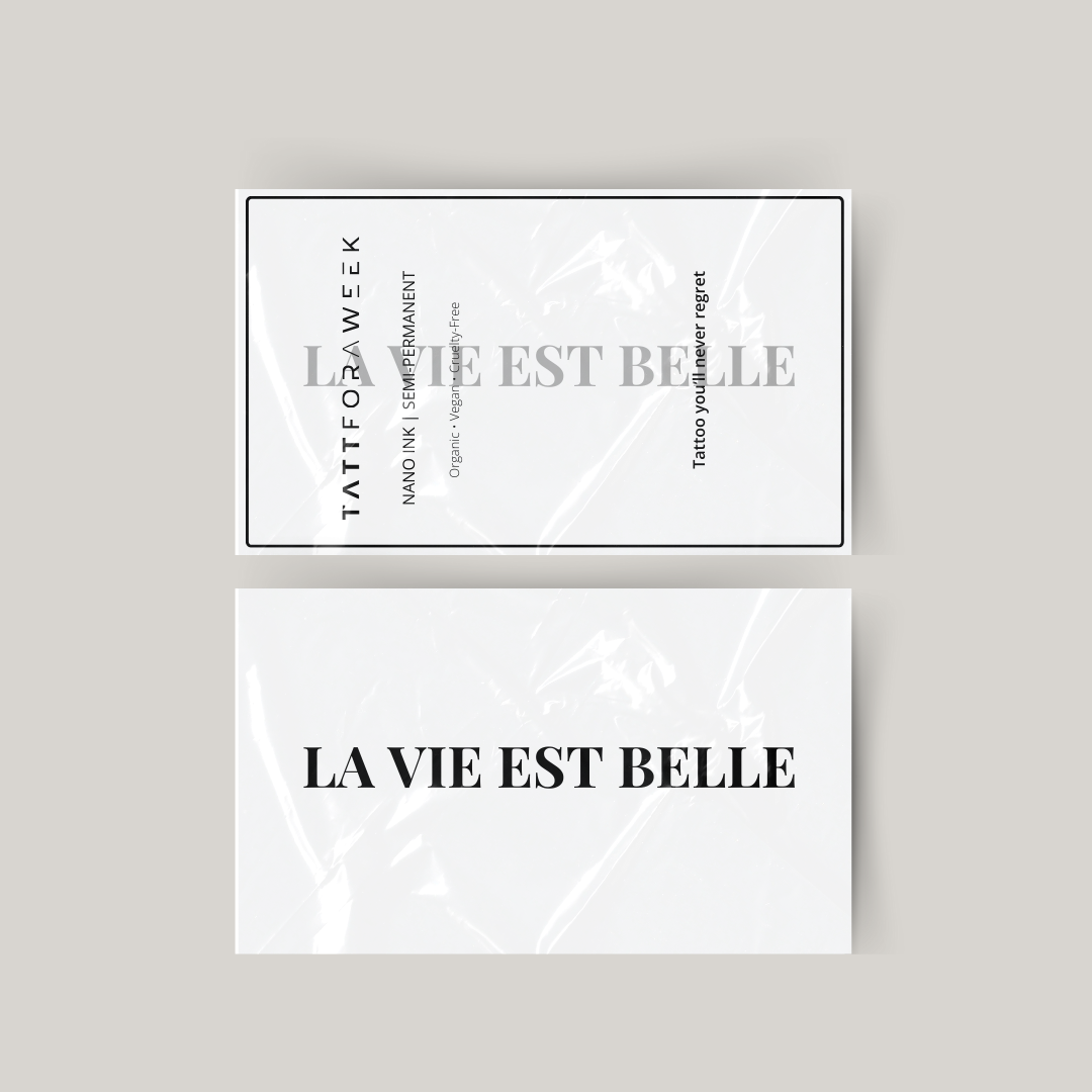 Temporary tattoo la vie est belle