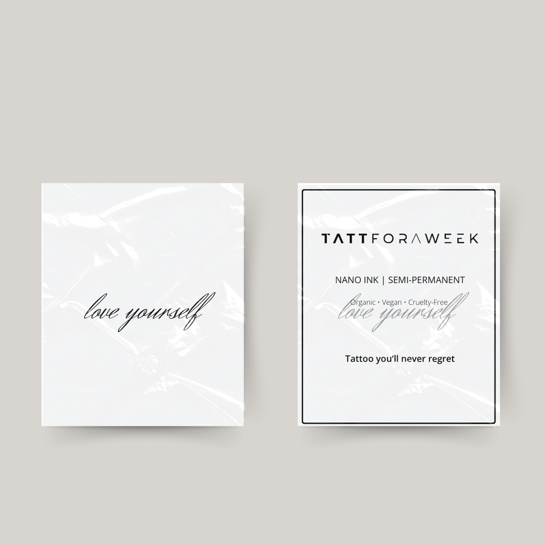 Temporary tattoo love yourself