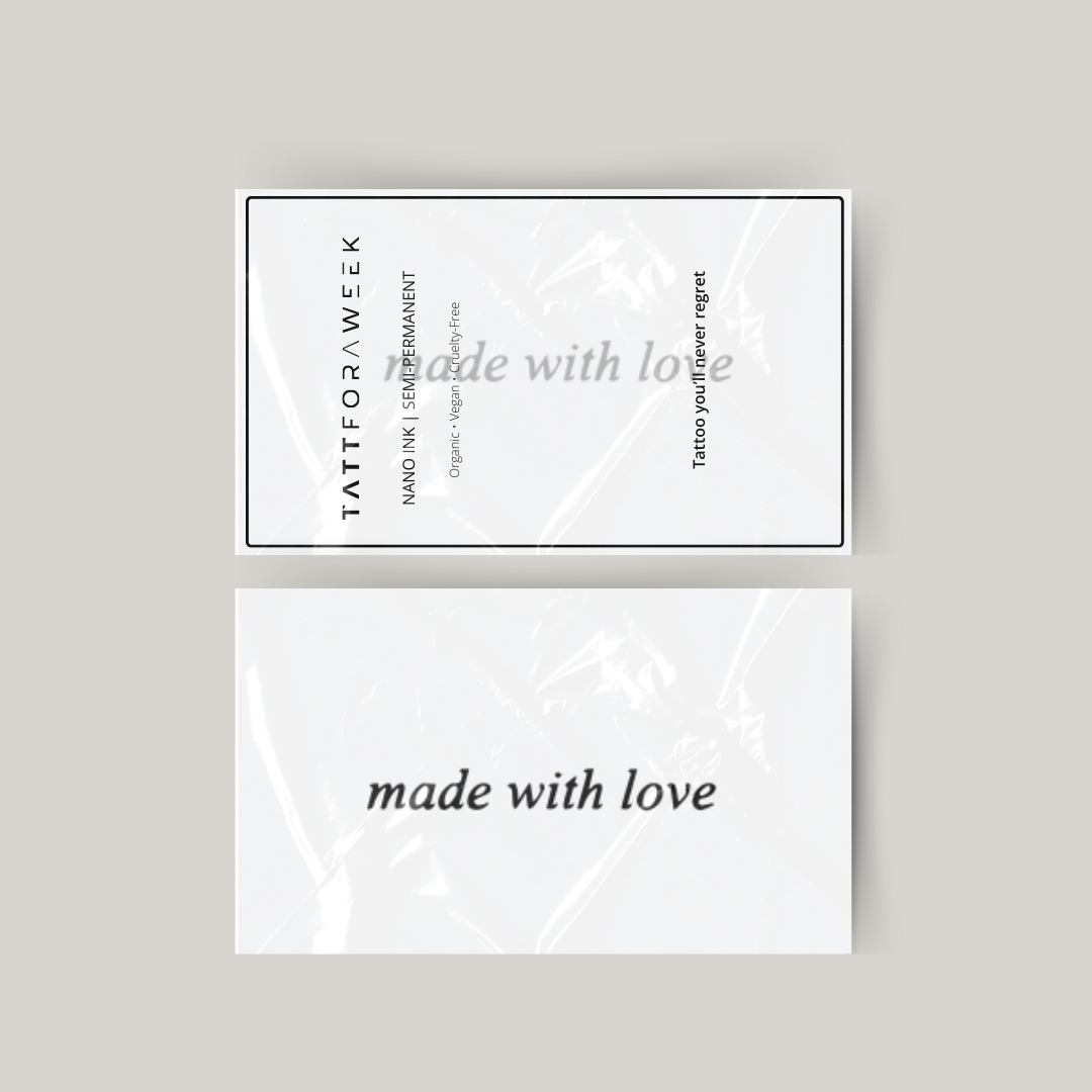 Temporary tattoo made with love