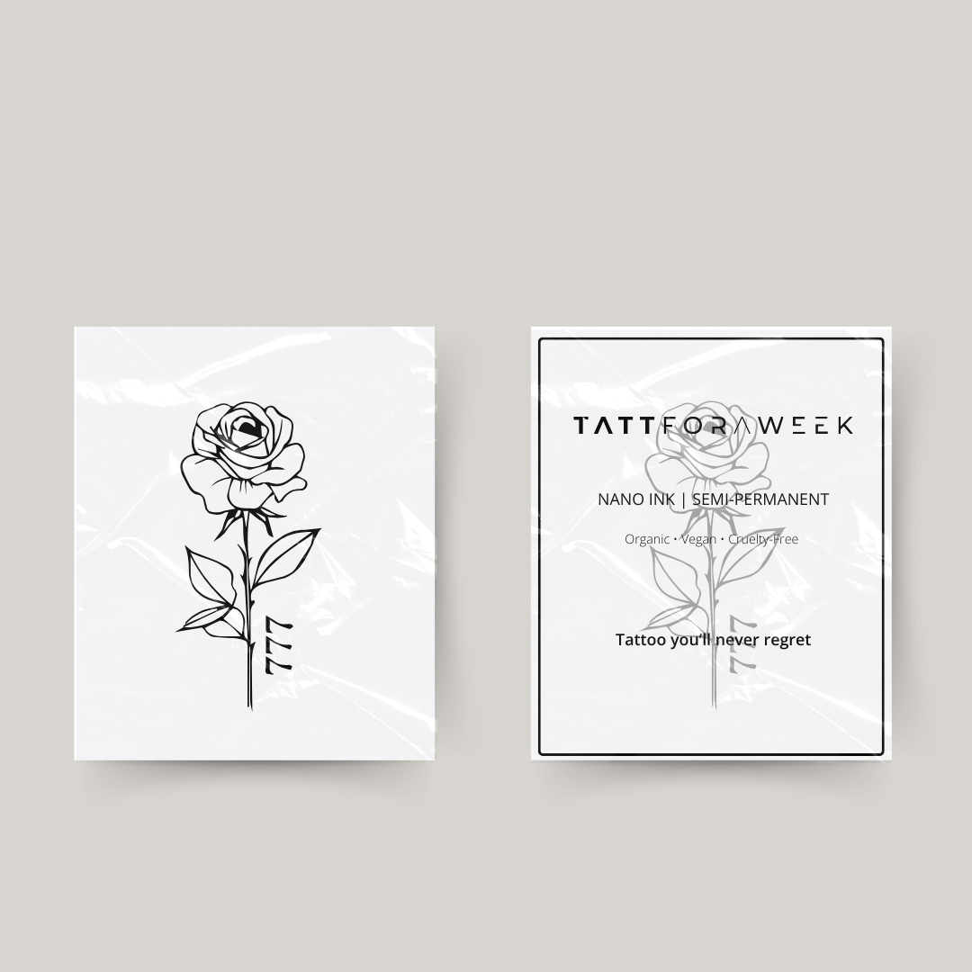 Temporary tattoo rose 777