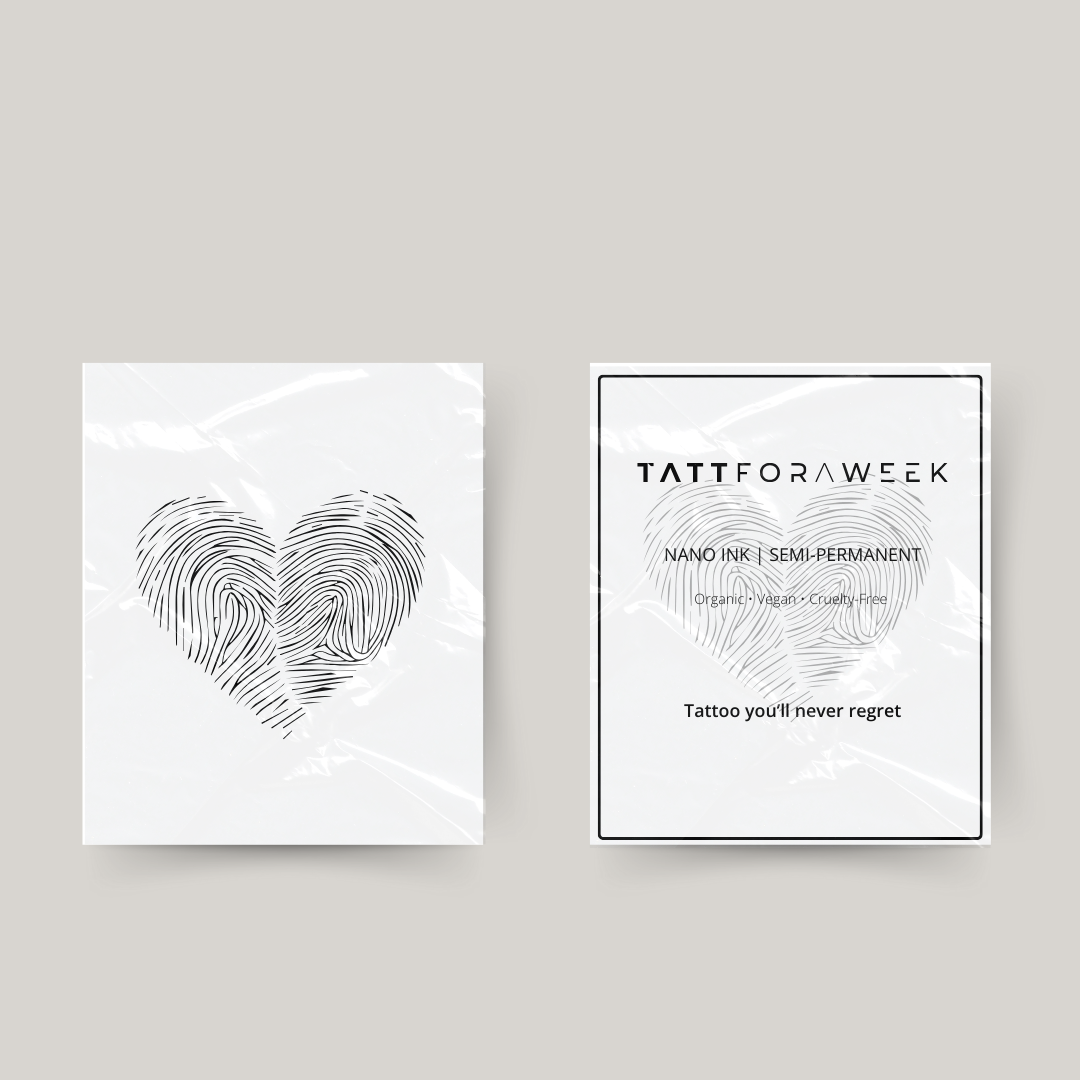 Temporary tattoo heart fingerprint