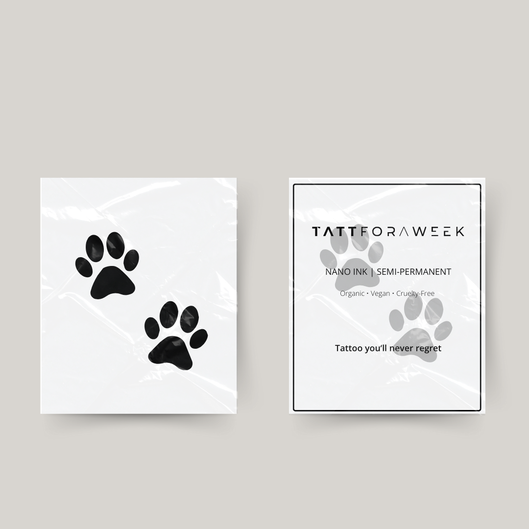 Temporary tattoo dog paws