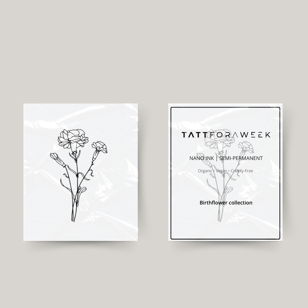 Temporary tattoo birthflower October
