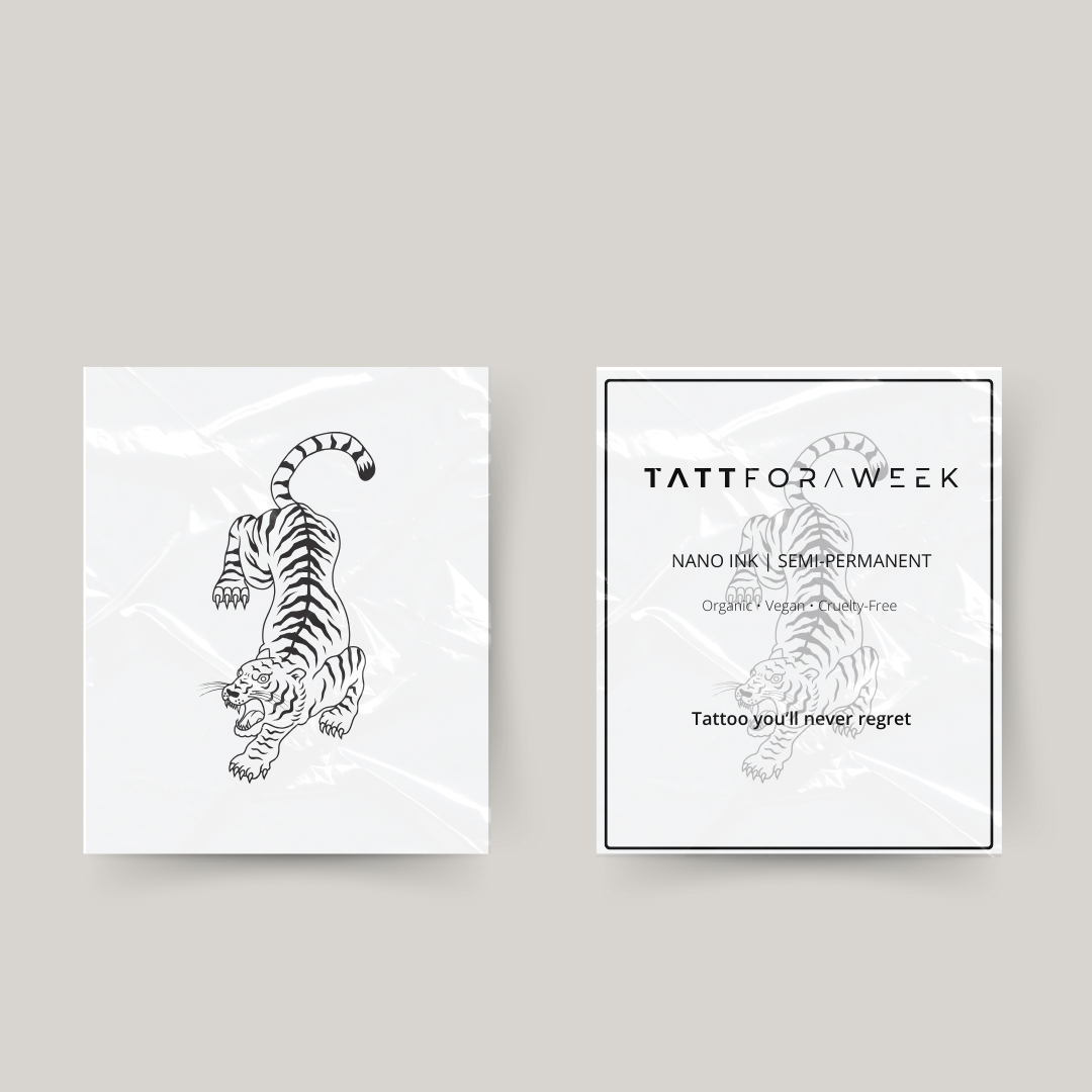 Temporary tattoo tiger