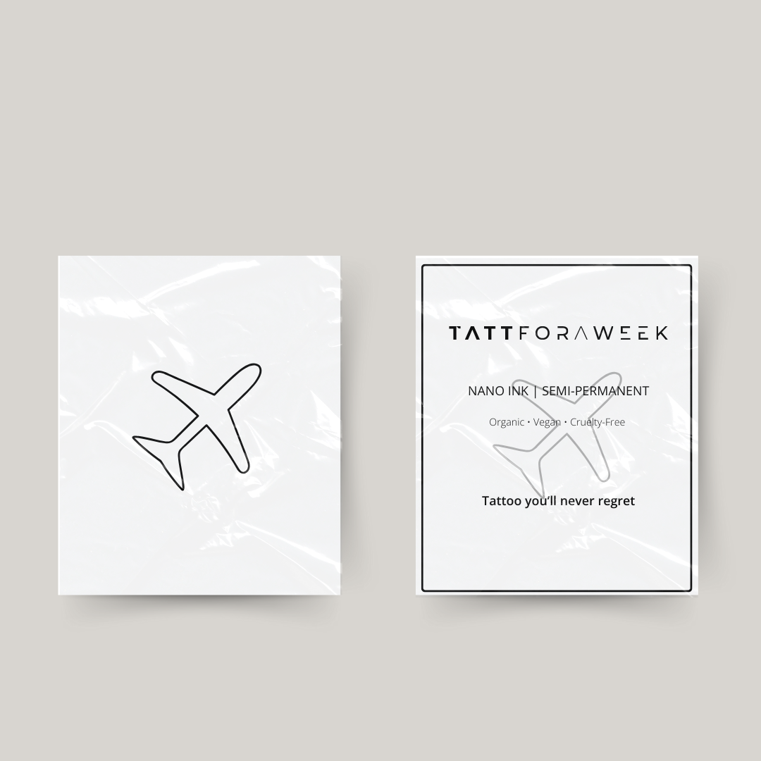 Temporary tattoo plane