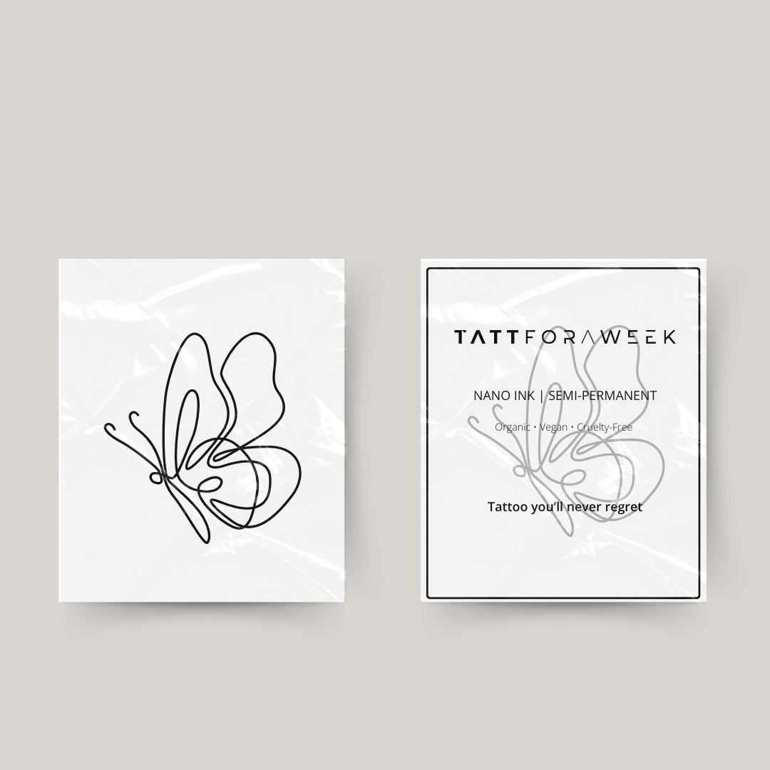 Temporary tattoo butterfly fineline