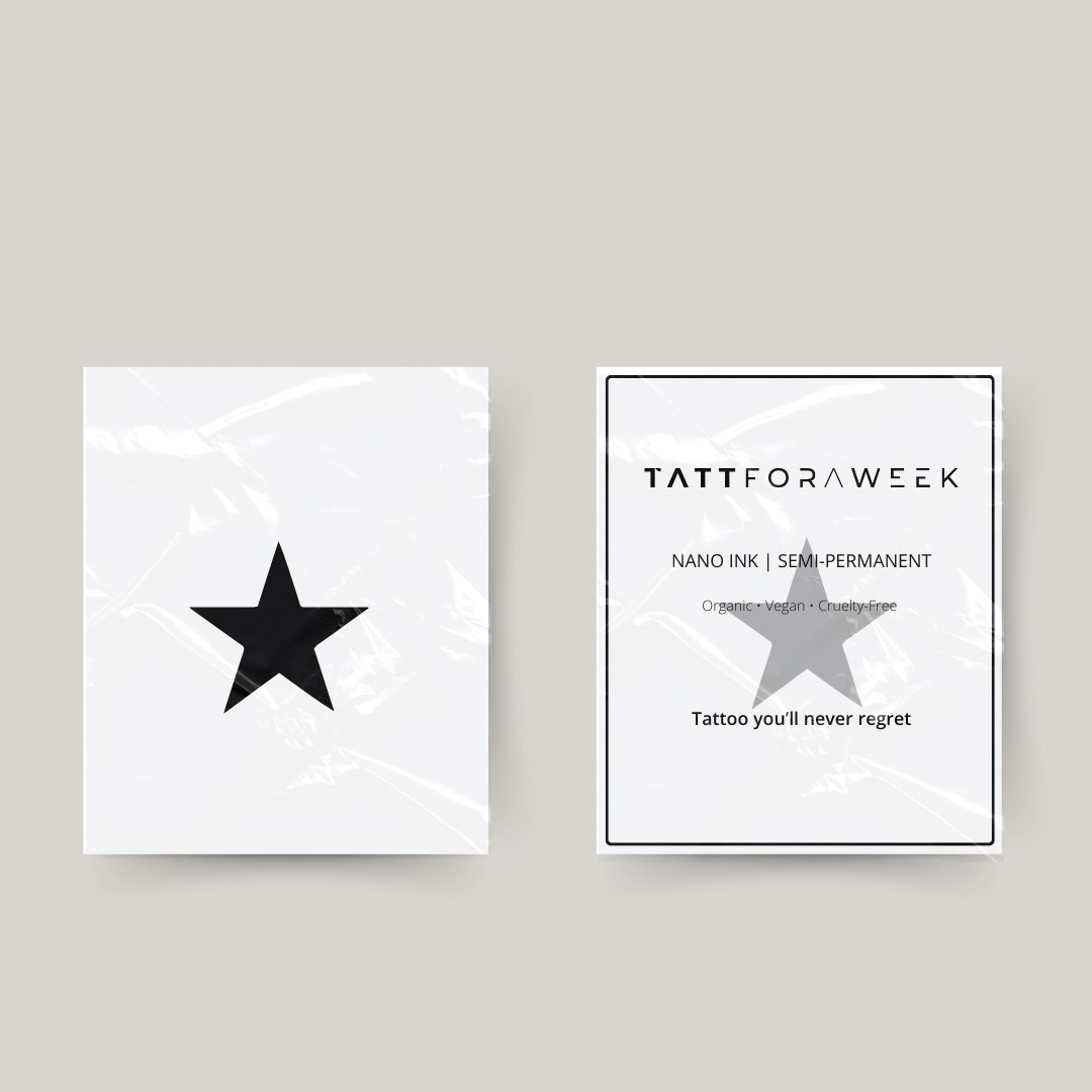 Temporary tattoo black star