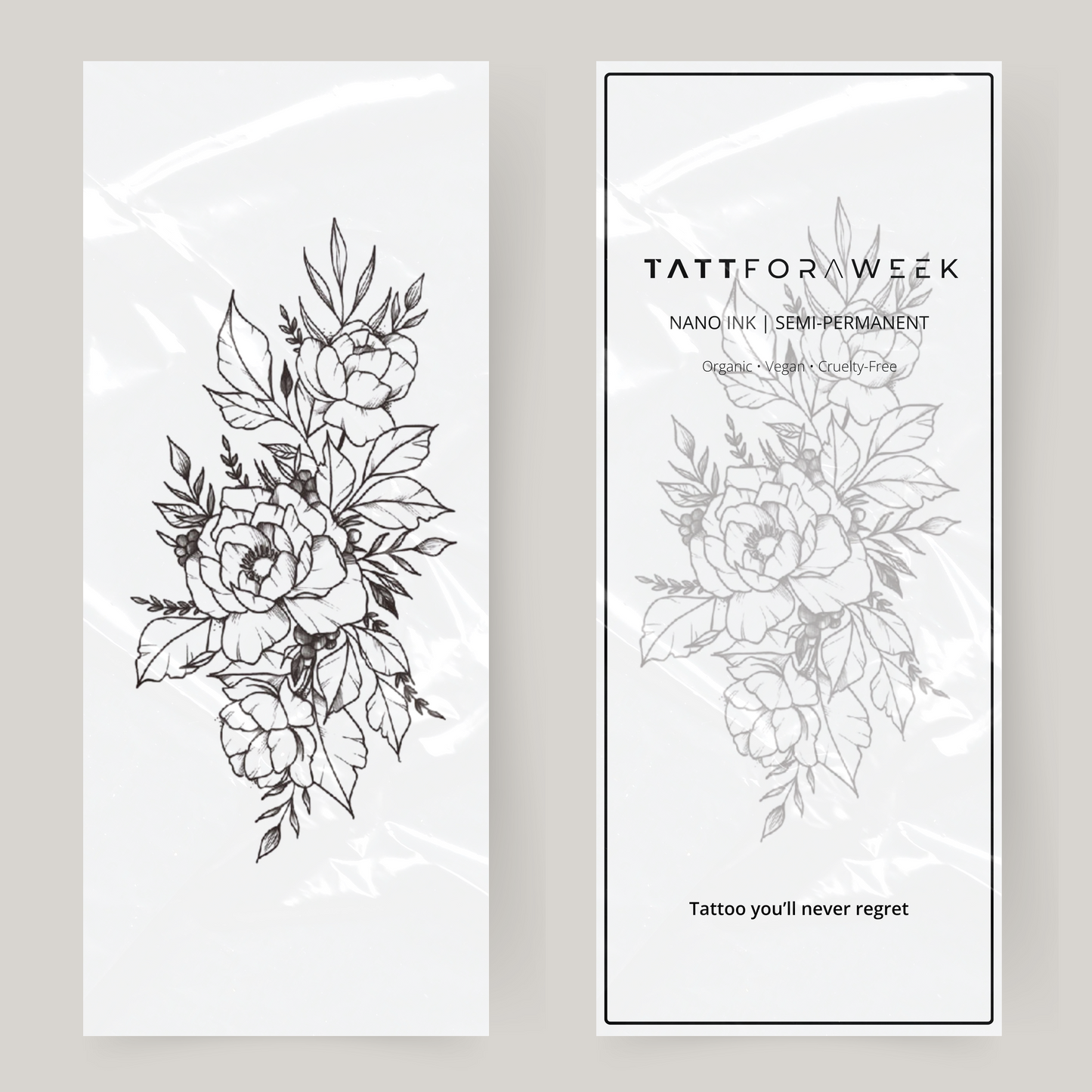 Large fake tattoo rose bush