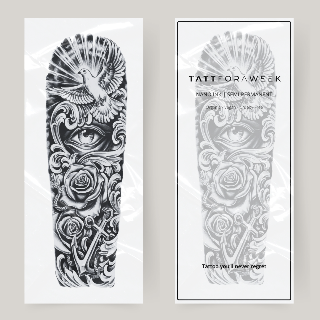 Fake tattoo sleeve freedom