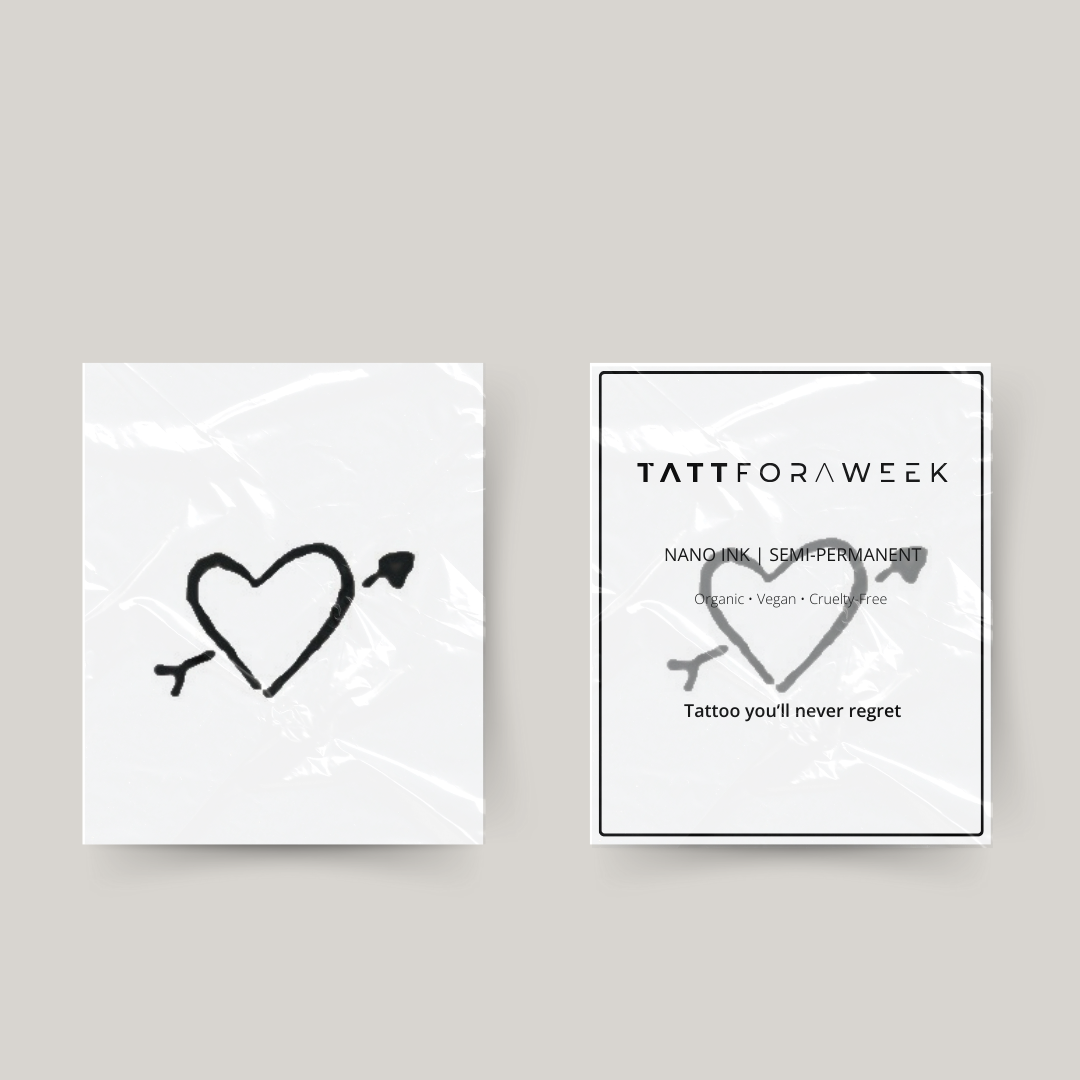 Tijdelijke tattoo hart pijl