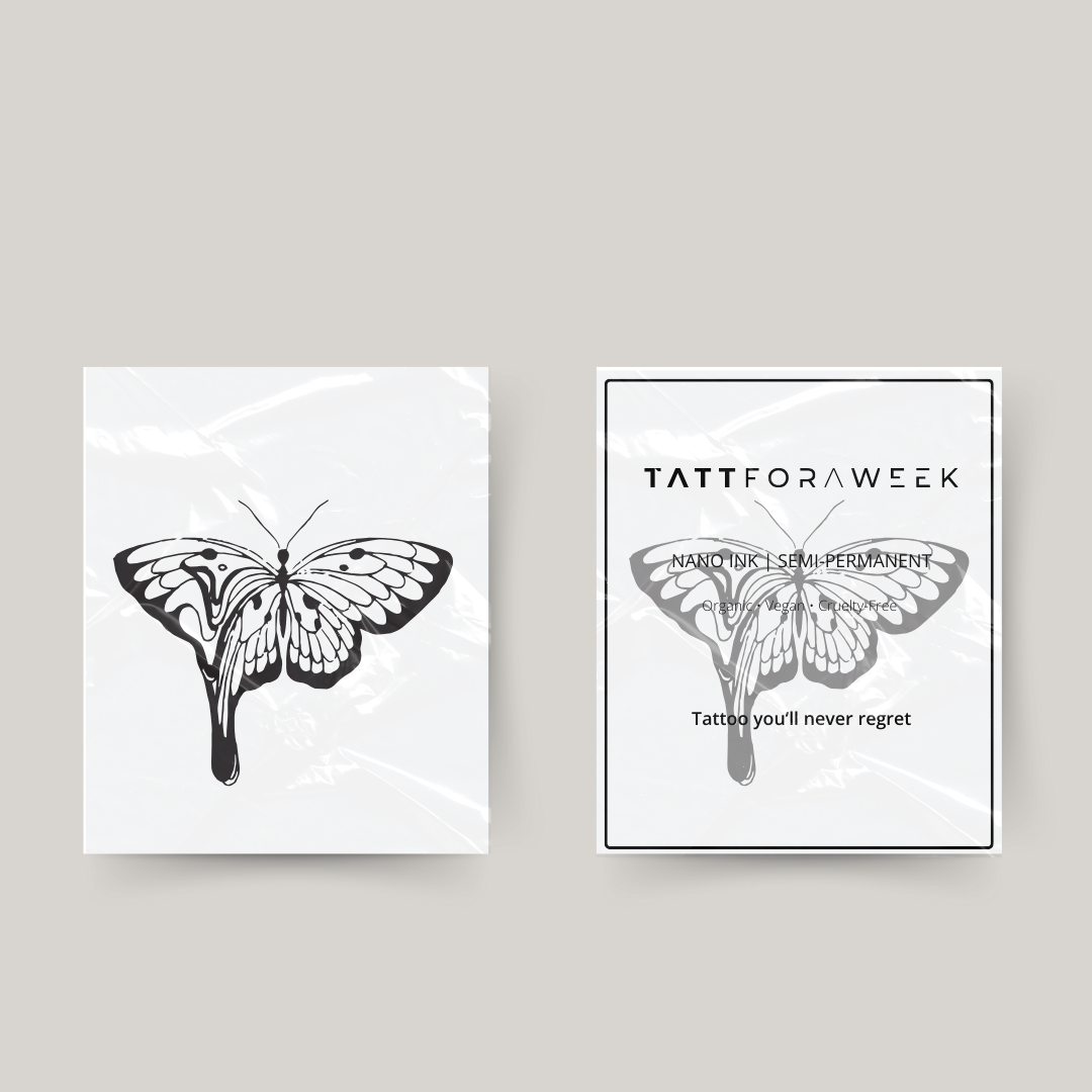 Tijdelijke tattoo vlinder inkt