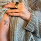 Temporary tattoo butterfly and plant