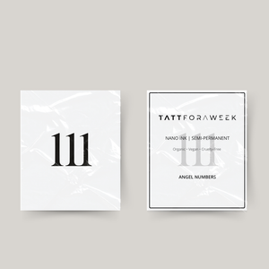 Temporary tattoo angel numbers 111