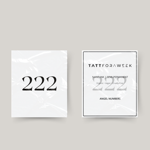 Temporary tattoo angel numbers 222