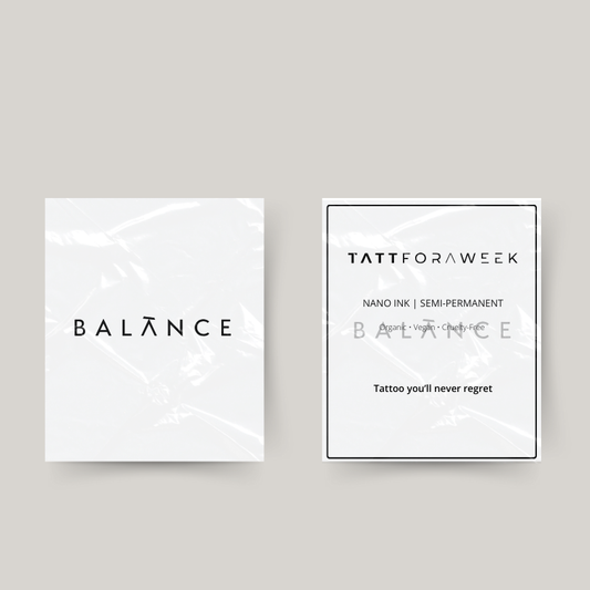 Temporary tattoo balance