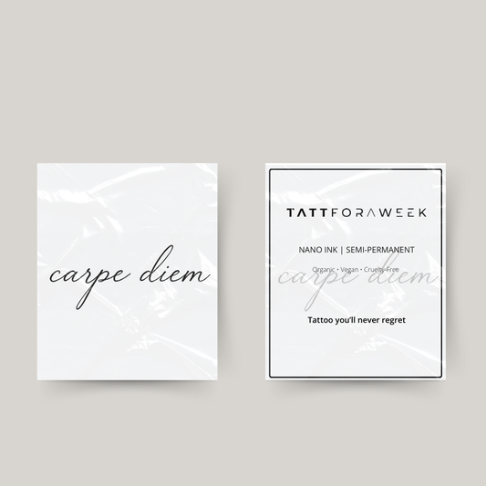 Temporary tattoo carpe diem