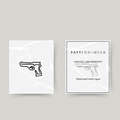 Temporary tattoo drawn gun