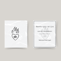 Temporary tattoo heart in flame with eye