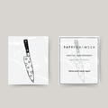 Temporary heart knife tattoos