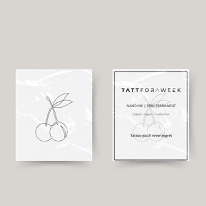 Temporary cherry tattoo