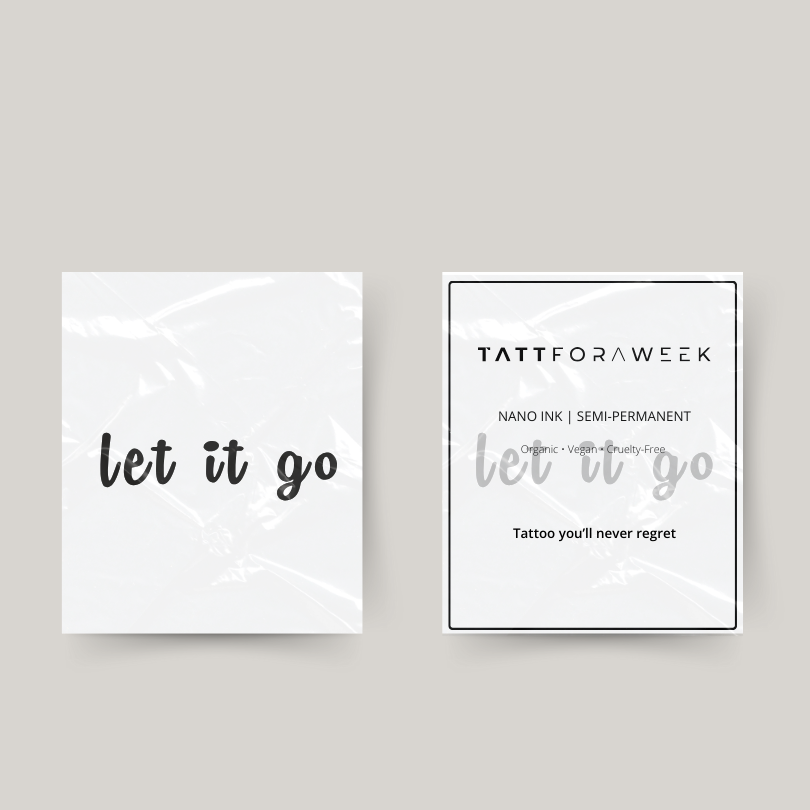 Temporary tattoo let it go