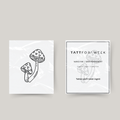 Temporary tattoo mushroom hearts
