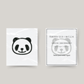 Temporary tattoo panda face