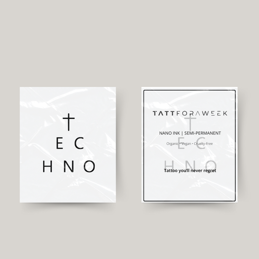 Temporary techno tattoo