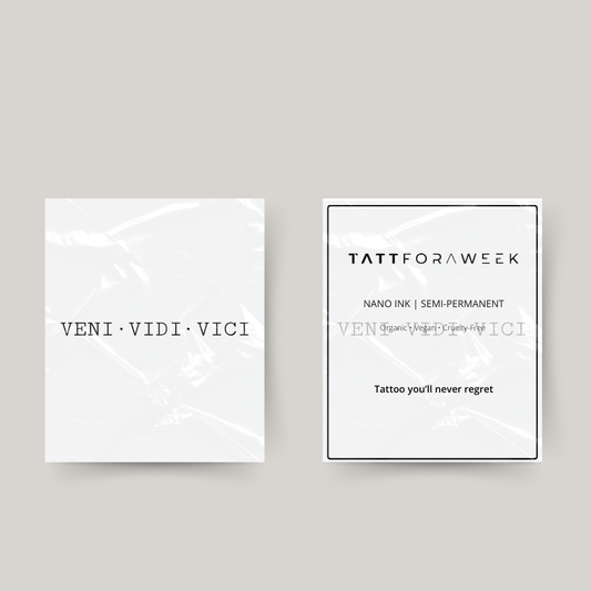 Temporary tattoo veni vidi vici