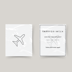 Temporary airplane tattoo