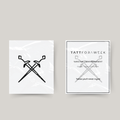 Temporary tattoo swords cross